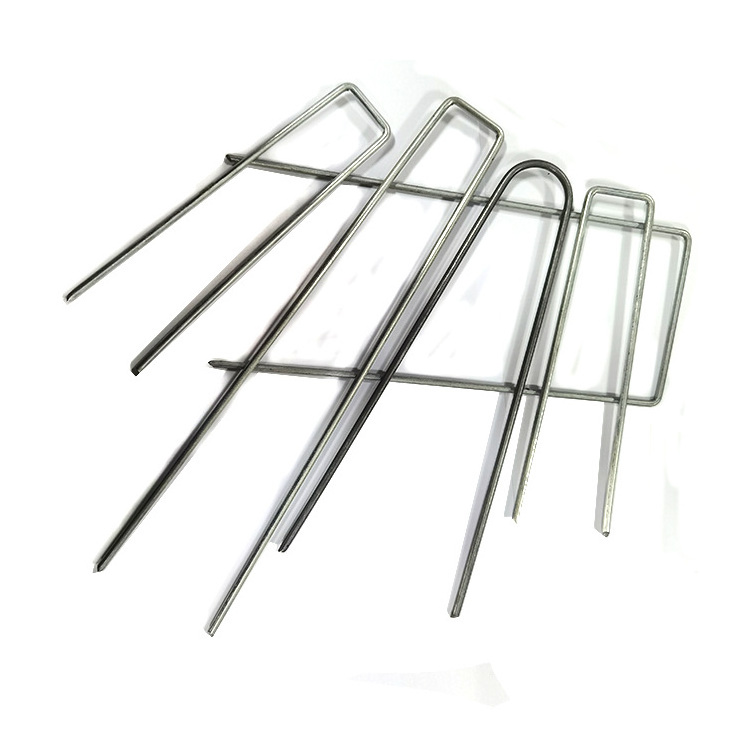 Garden Stakes Tent Stakes Galvanized Landscape Staples 11 Gauge Steel Ground Tent Pegs Pins Garden Staples