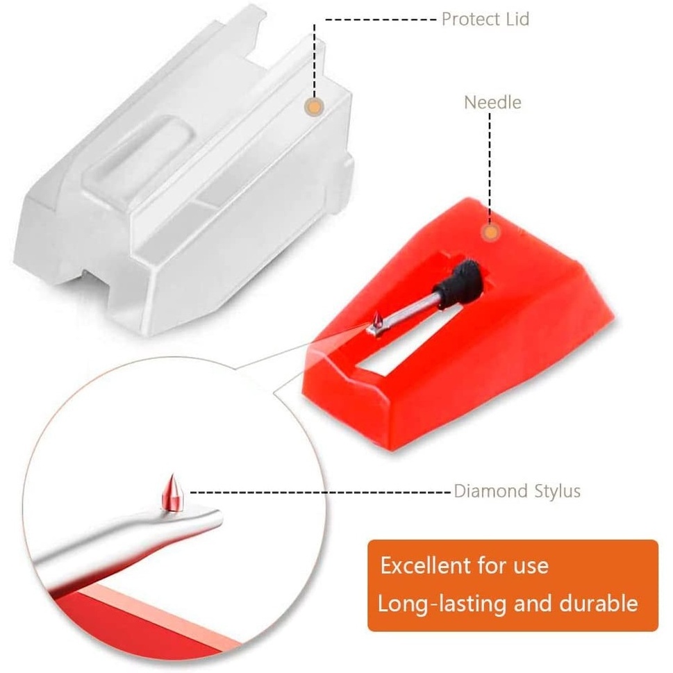 Compliant Diamond Stylus Turntable Replacement Needle for Vinyl Record Player LP Phonograph