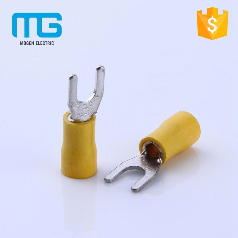 Multiple sizes red blue black yellow insulated cable wire terminal ends fork terminals