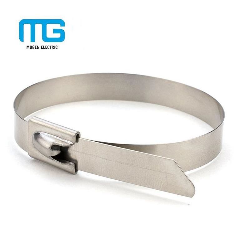 Stainless steel self locking cable zip tie