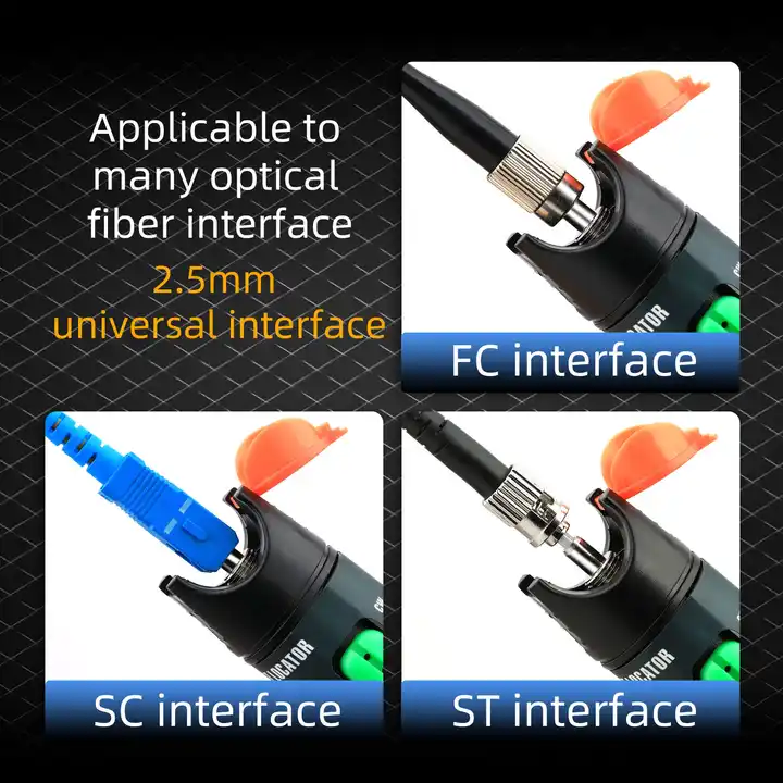 VFL SC/FC/ST adaptor Optic Fiber Red Light Pen for Fiber Optic Cable Test with Red light source