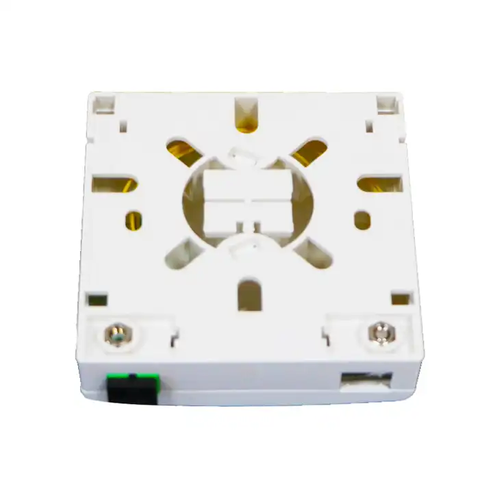 Indoor 86*86mm Mini 2 Core Ftth Fiber Optic Termination Box Wall Mounted 86 Face Plate with SC LC Adapter and pigtails