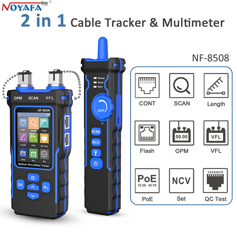 NOYAFA NF-8508 Length line finder Network line finder Fiber optic red Light power meter