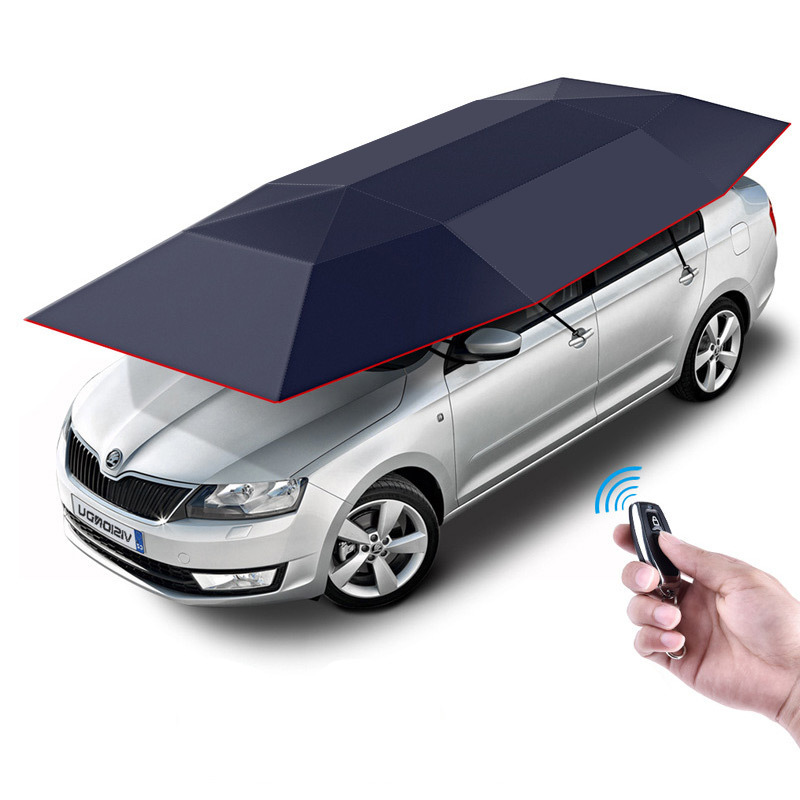 4.2m 4.8m 5.2m Anti-UV automatic folding sun shade covering roof car cover umbrella sunshade with remote