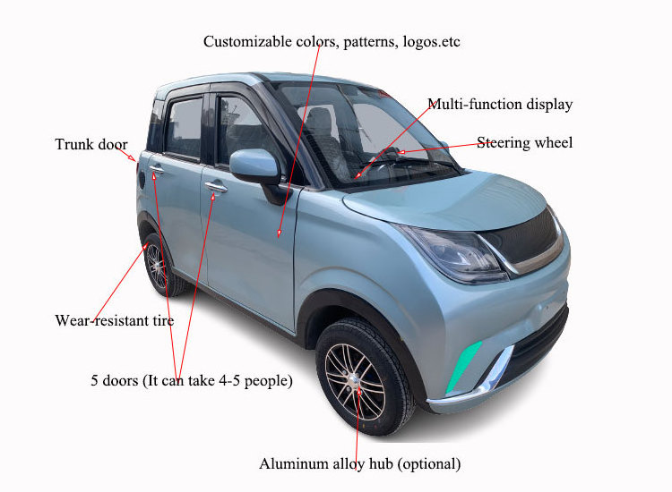 Factory customized New model good quality big power 4 wheel electric car for adult Hot-selling  China's cheapest  electric car