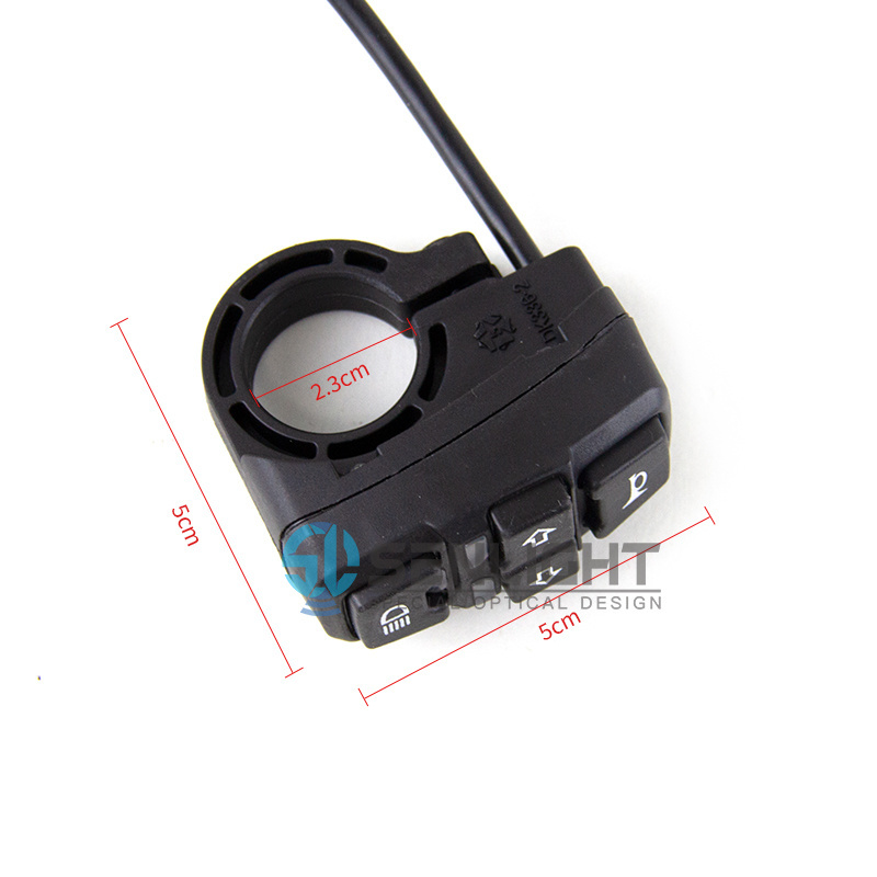 Motorcycle Multi-function Switch Front light horn turning Light Button Control 3 In 1 Handlebar Controller Switch