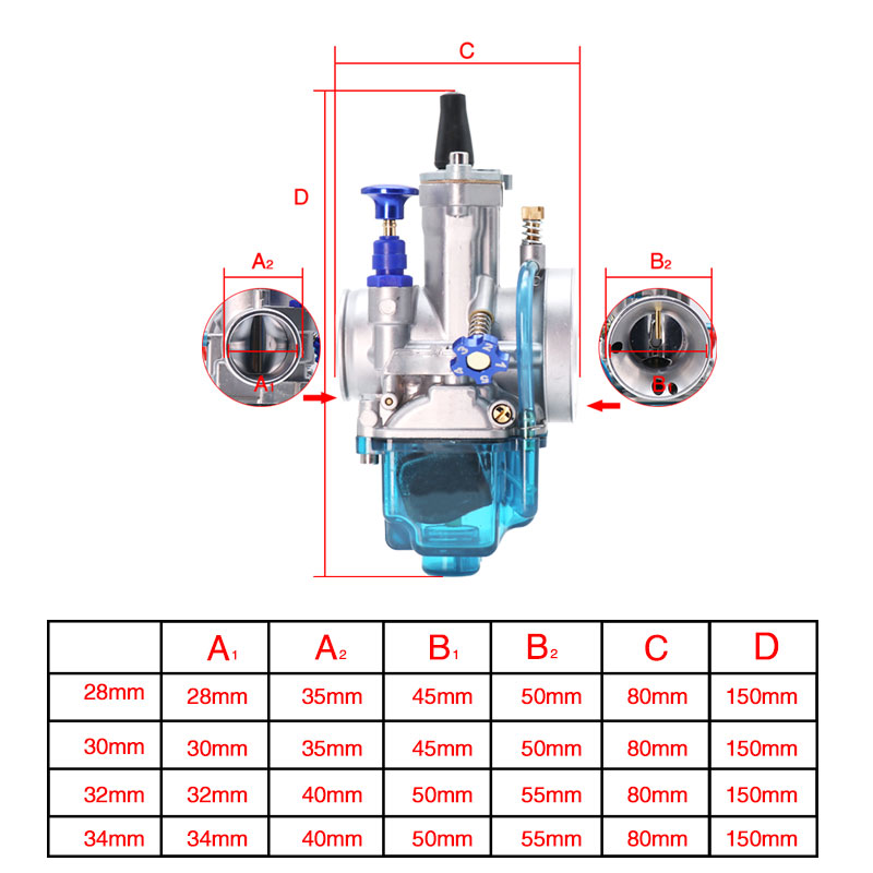 BLUE BOWL PWK 28MM 30MM 32MM 34MM CARBURETOR FOR KEIHIN HONDA YAMAHA KAWASAKI SUZUKI 125-350CC ATV MOTORCYCLE CARB