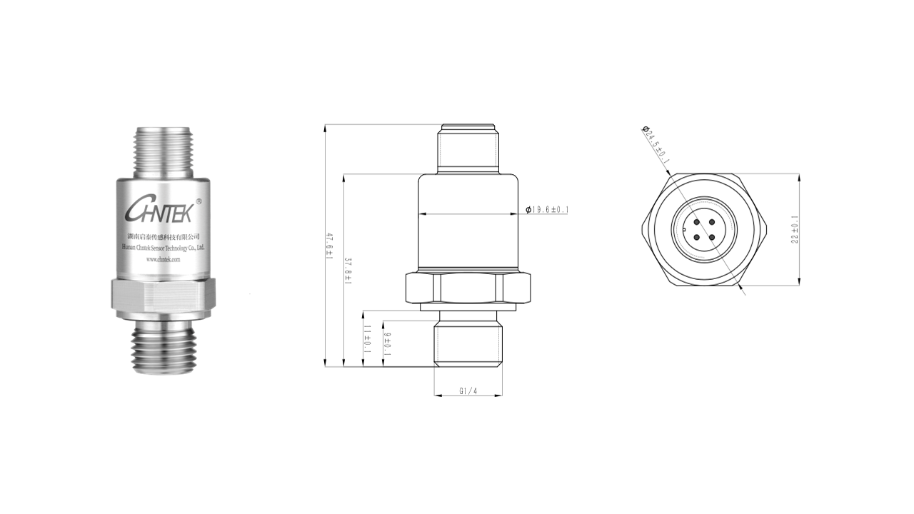 China chntek 400 bar high temperature thin film Mems transducer rohs Turbocharger high pressure sensor micro