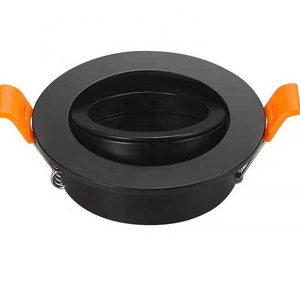 Black Recessed Downlight Holder 82mm Adjustable Frame Housing Round for GU10 MR16 E27 Bulb