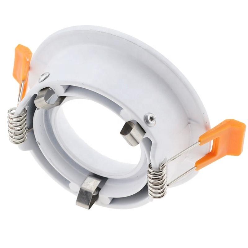 Black White Recessed Ceiling Light GU10 MR16 Bulb Holder Fitting Cambered Surface Frame Housing for gu10 mr16 E27 bulb