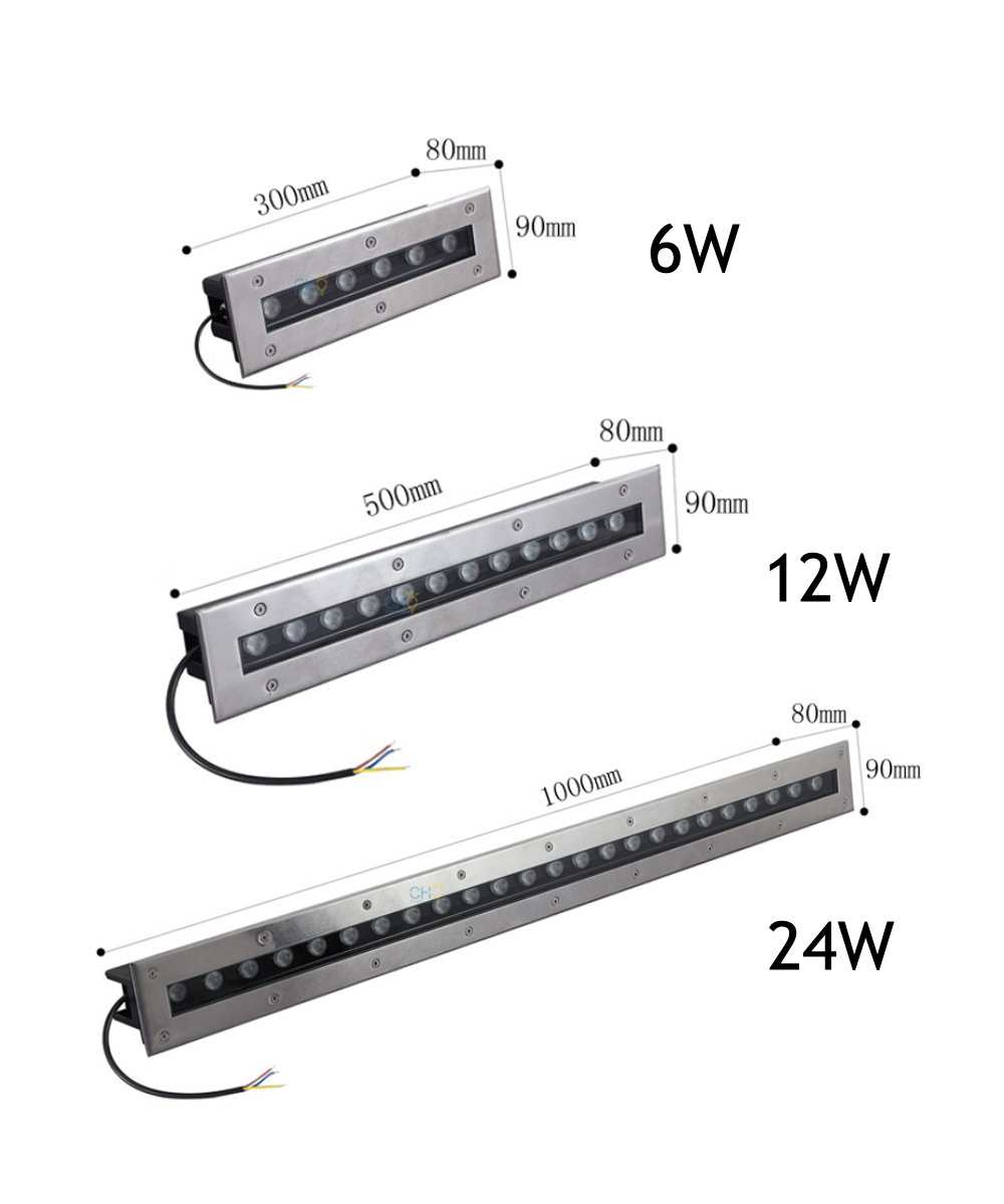 9W Outdoor Square Garden Inground Light Buried Underground Lamp Recessed Yard