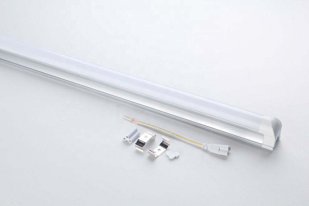 T8 LED Integrated Tube Lamp 2ft 600mm 3ft 900mm 4ft 1200mm Fluorescent Light 3000k 4000K 6000k Tube Light Clear/Milky Cover