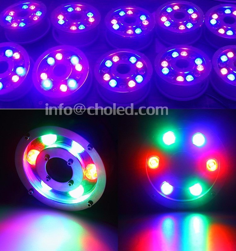 IP68 underwater 6W led lighting fountain light Ring Lamp