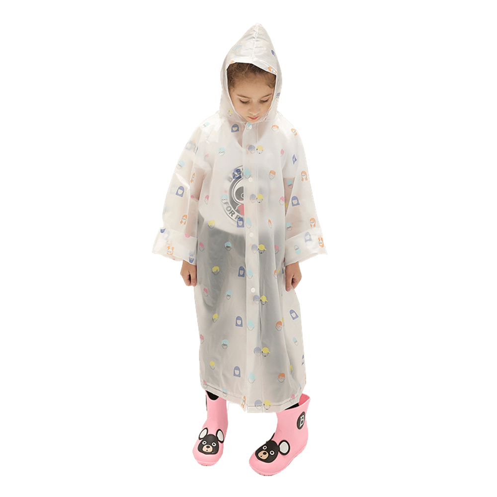 Creative full version of the printed student raincoat children's raincoat fashion one-piece hiking rain poncho