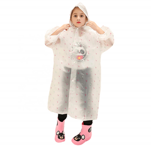 Creative full version of the printed student raincoat children's raincoat fashion one-piece hiking rain poncho