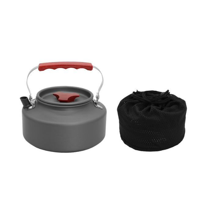 Wholesale Portable 1.1L Outdoor Aluminum Camping Picnic Water Coffee Teapot Kettle