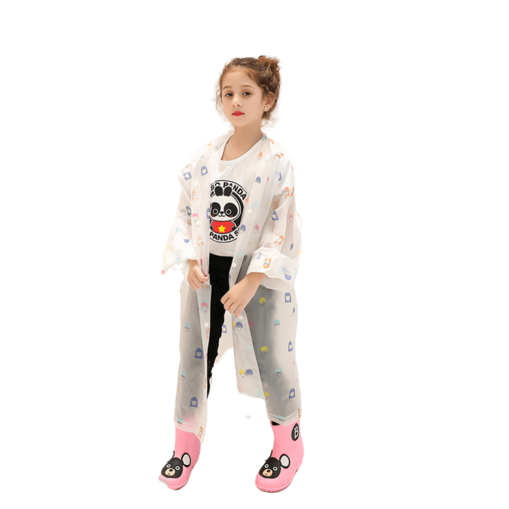 Creative full version of the printed student raincoat children's raincoat fashion one-piece hiking rain poncho