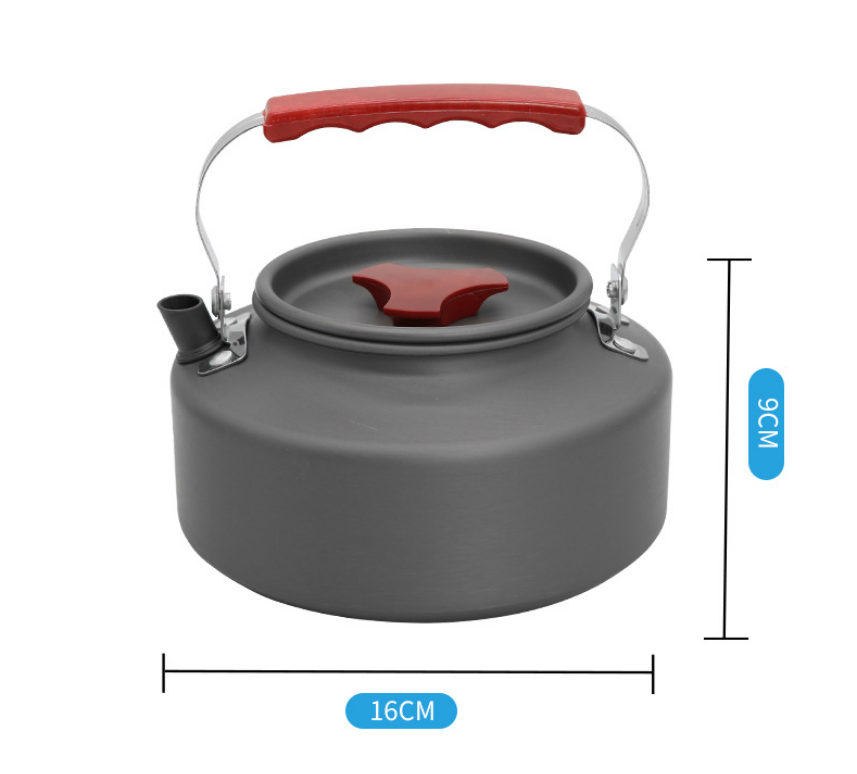 Wholesale Portable 1.1L Outdoor Aluminum Camping Picnic Water Coffee Teapot Kettle