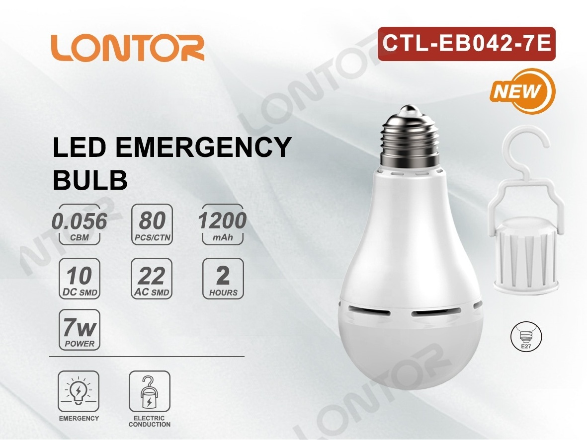 LONTOR Energy-Saving Rechargeable Emergency LED Tube Bulb EB042-7E