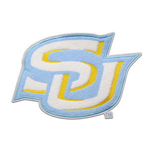 Wholesale Custom Laser Cut University Embroidery Logo Iron On/ Sew-On Southern University Chenille Patches For Clothing