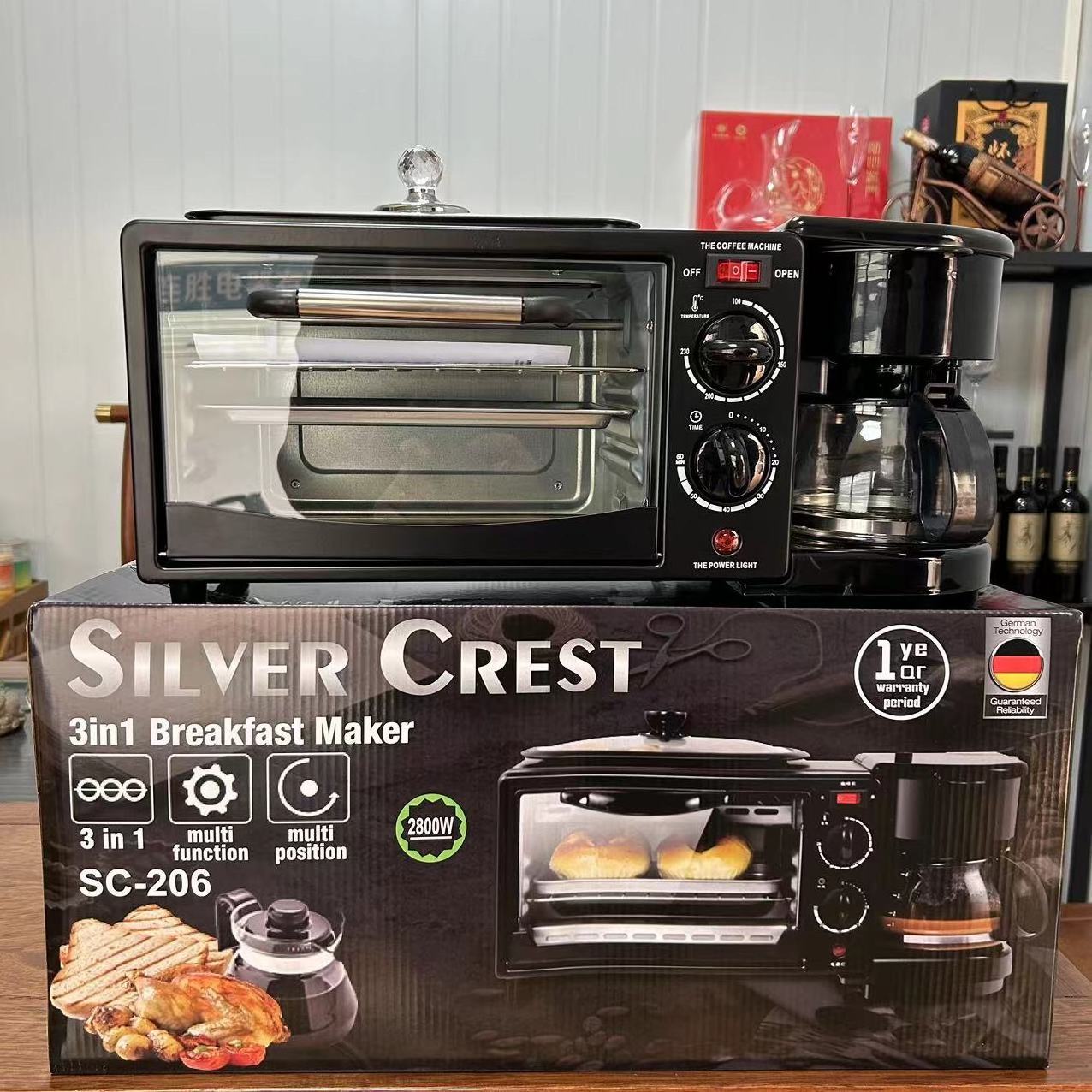 Silver crest 3 in 1 Breakfast Set Toaster Coffee Maker