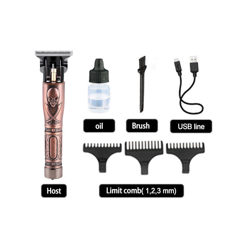 Cordless USB Trimmer Hair Cutting Machine Kemei km-9370 Heavy Hitter Baldheaded Hair Clipper Trimmer