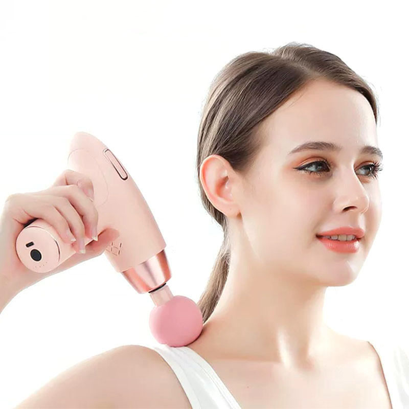 New Fashion Fascia Gun Full Body Muscle Tissue Deep Relaxation Pink Mini Electric Massage Gun For After Training