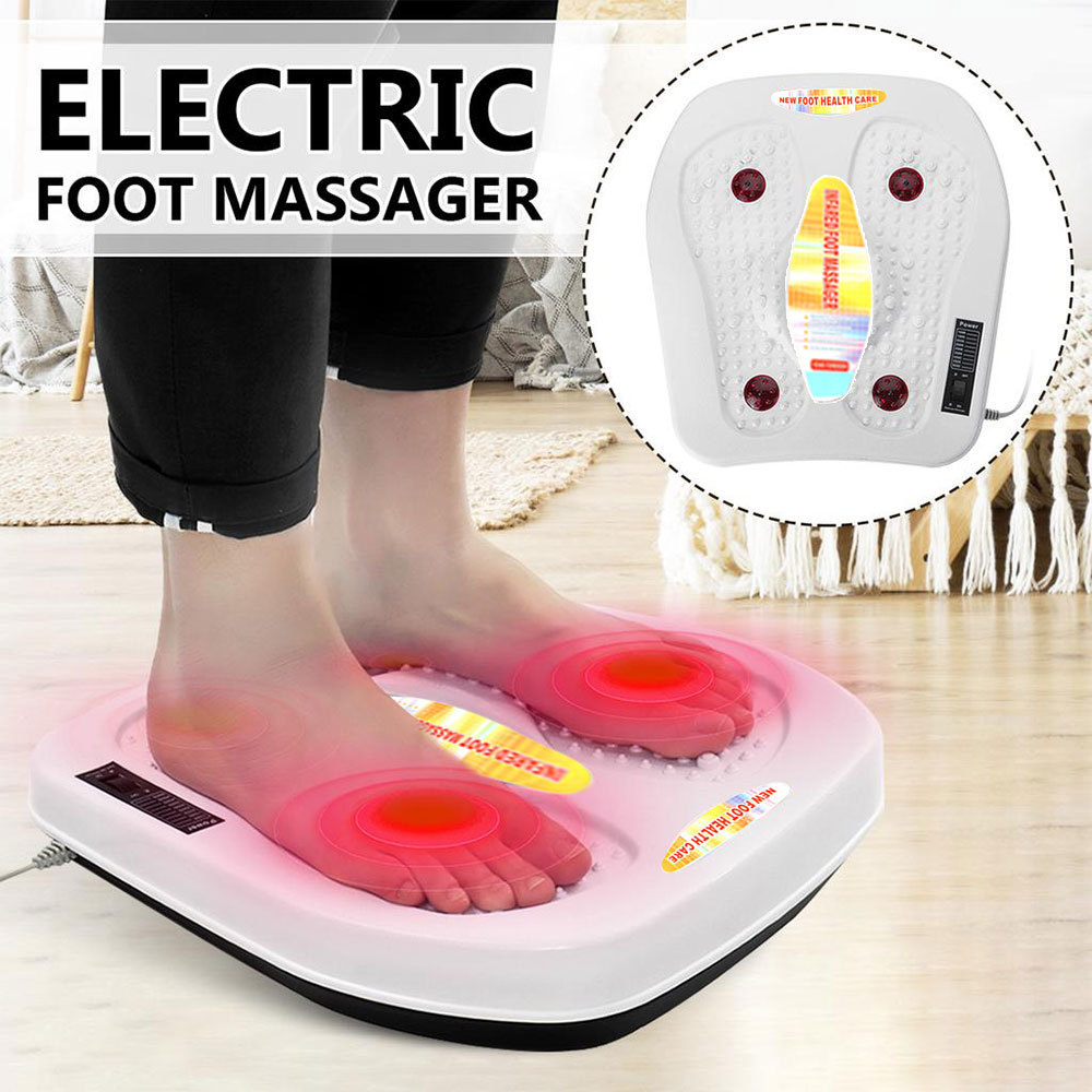 Private Label Feet Relaxation Vibrator Infrared Heating Vibration Quantum Acupuncture Electric Foot Massager Footbath Massager