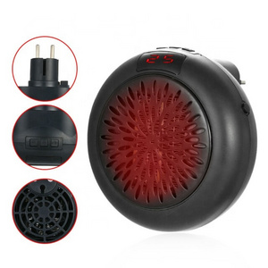 New Arrival Round Mini Plug In Wireless Small Portable Home Room Wall Mounted Electric Fan Heater