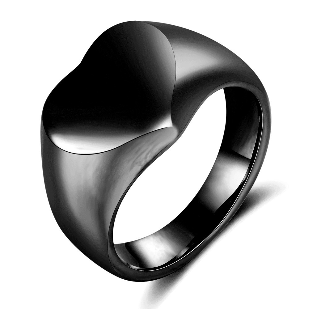 Hot selling jewelry personality fashion stainless steel love ring casting ring ring can be laser Logo wholesale for Men Women