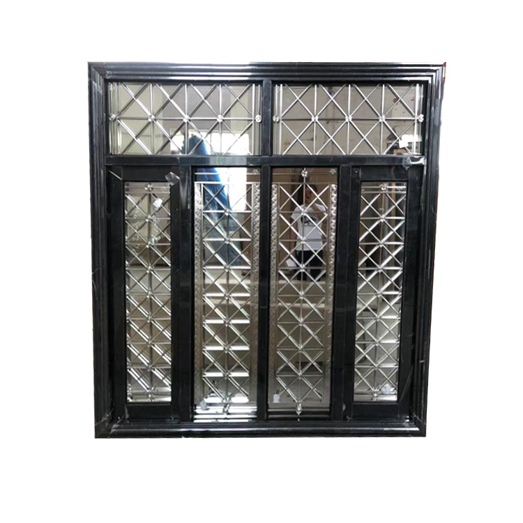 Newly stainless steel sliding doors and windows with gold steel net soundproof and waterproof