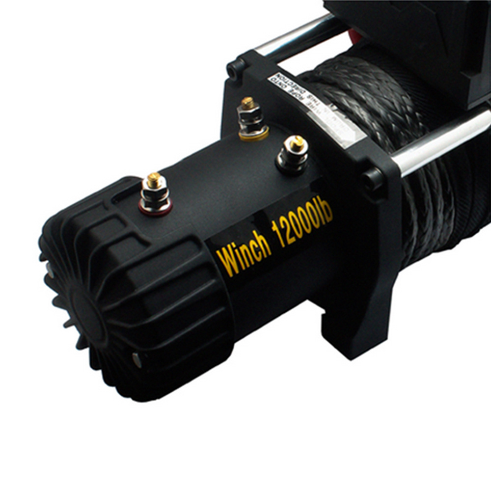 12v 12000lb 4x4 Fully Frosted Electric Winch / 85ft Synthetic Rope / Wireless Remote /4WD Truck Boat Winch