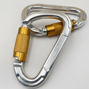 7075 Aluminum Carago Carabiner Clips with Screw Gate Carabiners Hiking Clips Outdoor Self-Locking Camping Climbing Hook