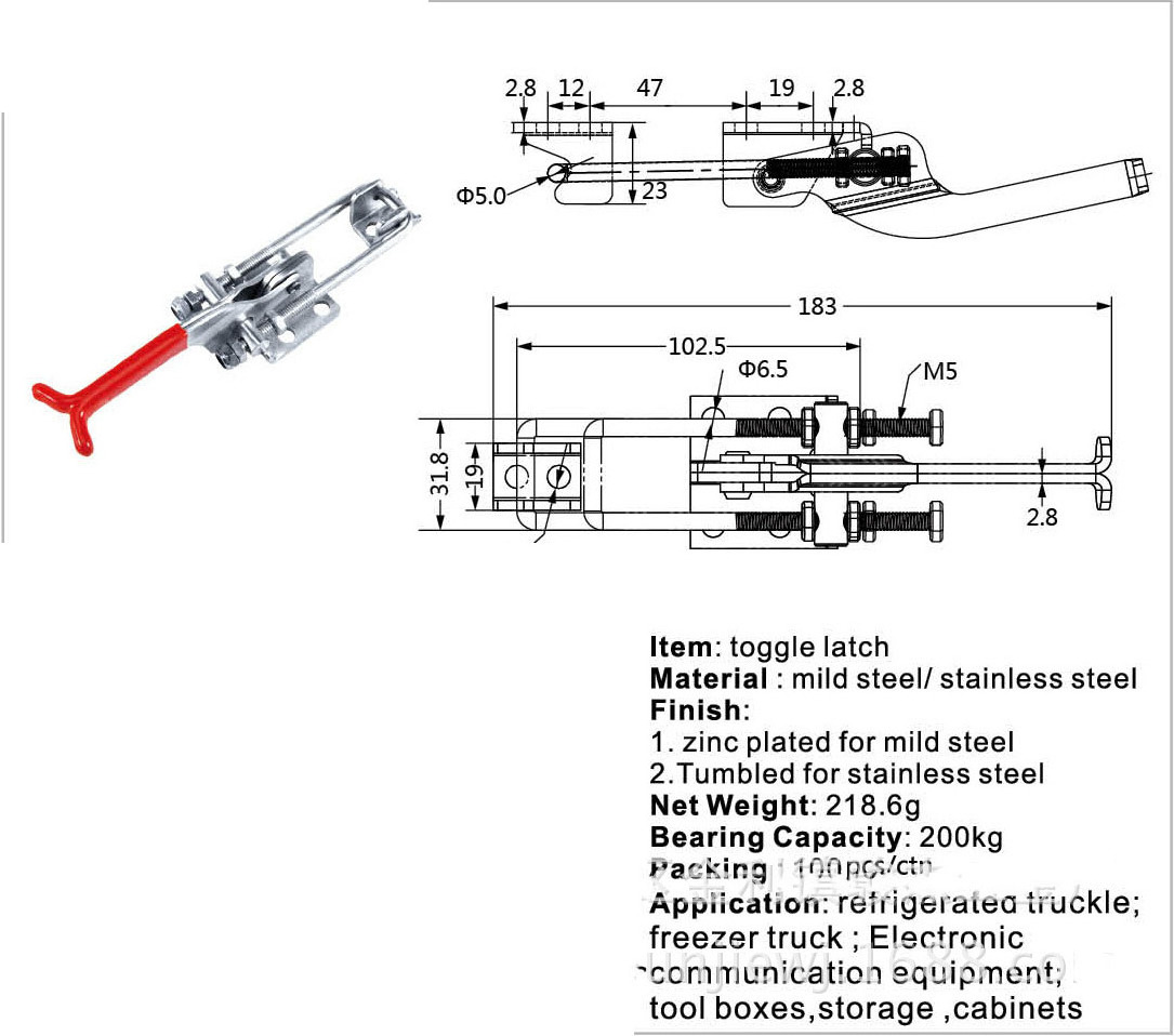 High quality Quick Release Metal Latch Toggle Clamp Heavy Duty Hand Tool