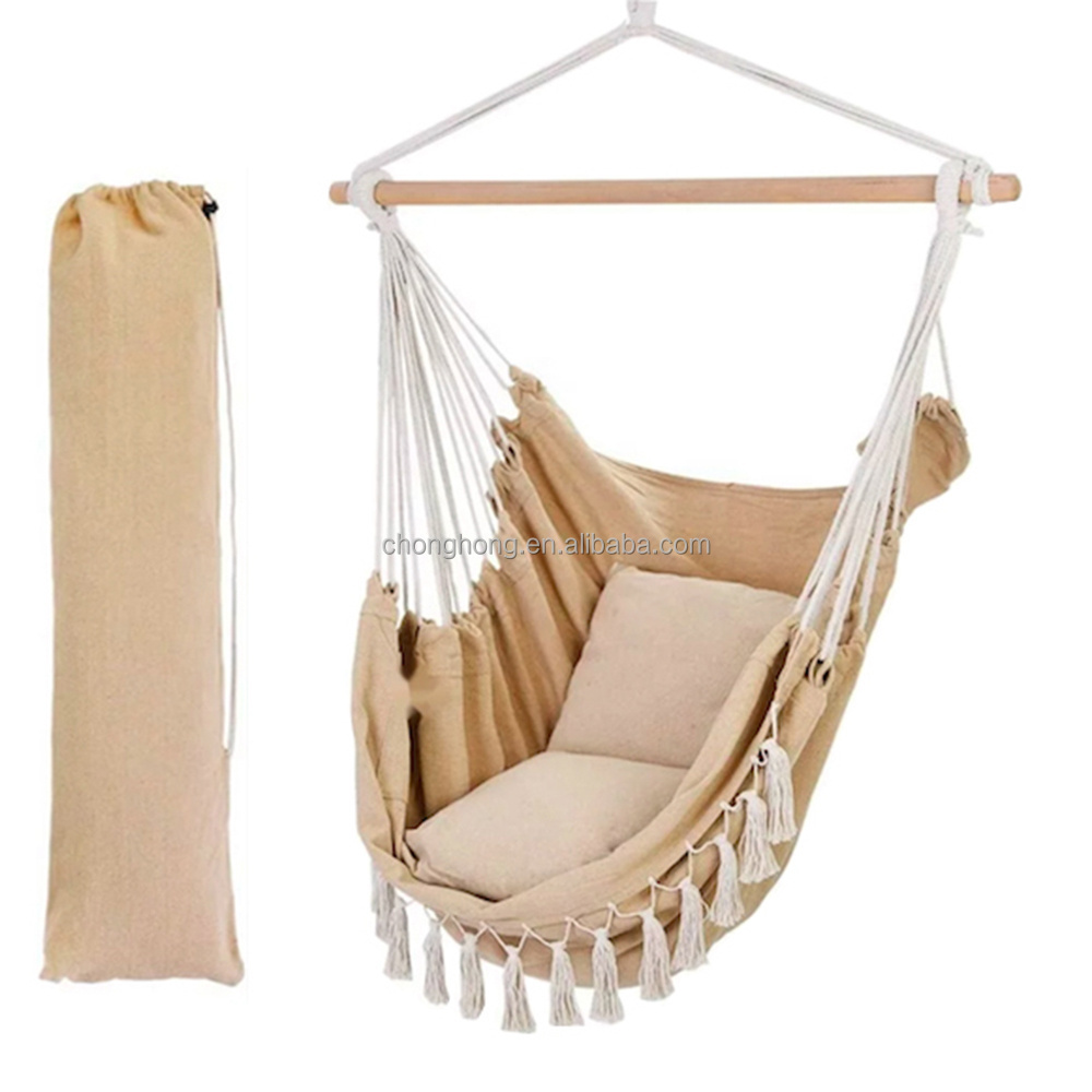 Outdoor Indoor Cotton Poly Hammock Garden Backyard Hammock