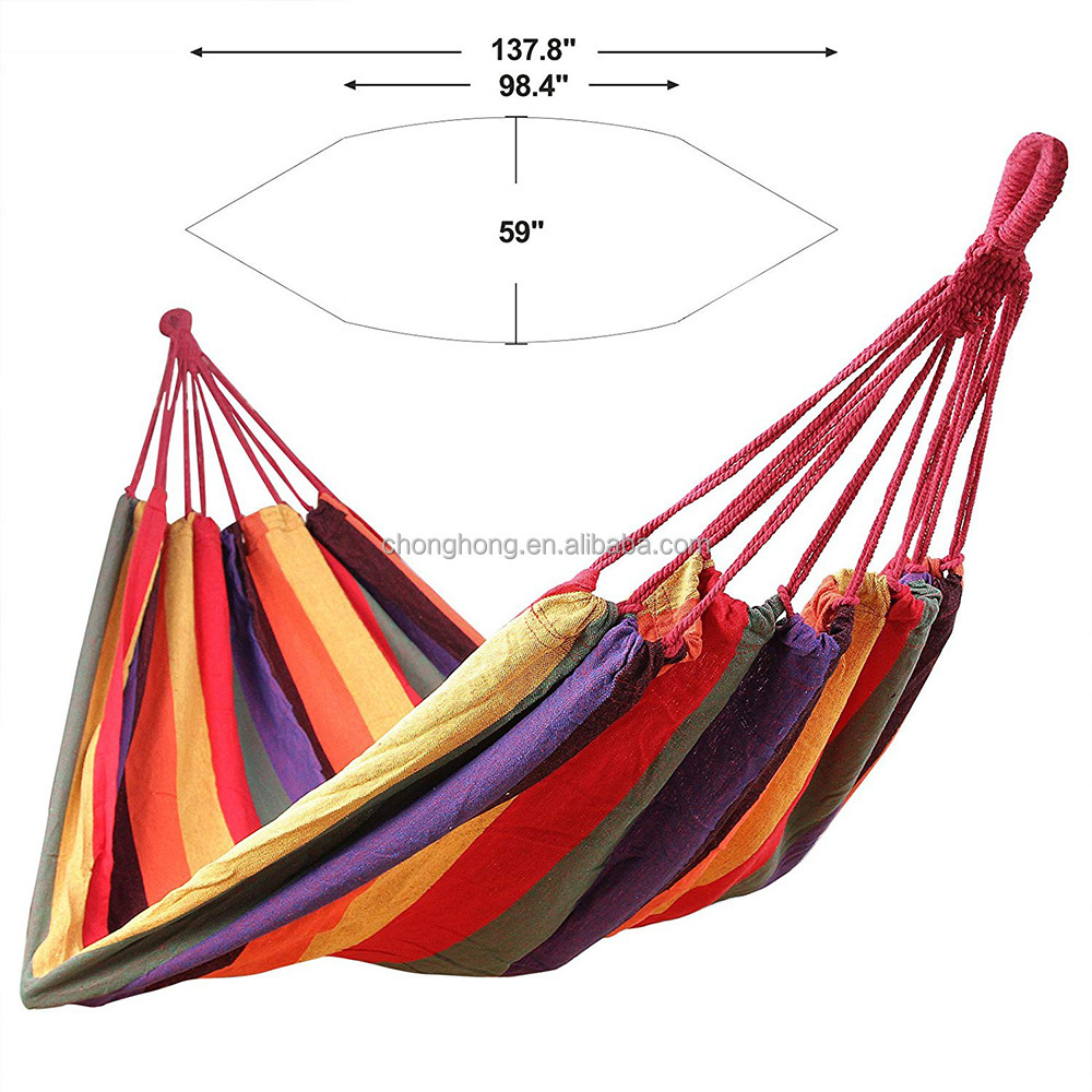 Outdoor and Indoor Use Backyard Porch Two Person Bed Folding Outdoor Portable Camping Hammock