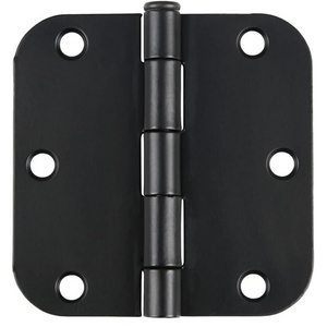 3.5*3.5 Stainless Steel Folding Hinges Round 3-1/2" x 3.5" 5/8 Radius Matte Black Flush Hinge Wholesale Wood Door Square Hinges