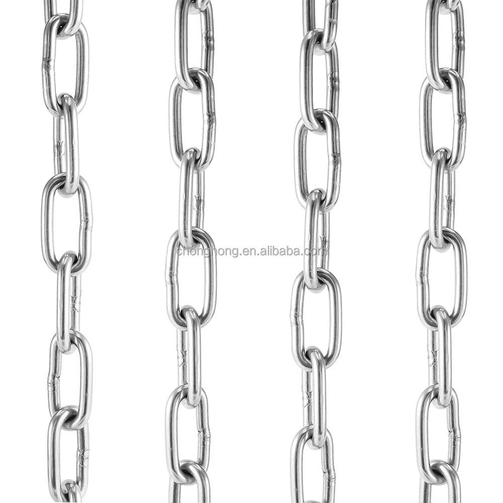 Heavy Duty SS Chain Link 0.24 inch Stainless Steel Link Chain for Punching Bags Hanging Chair Hammocks Swing Trapeze Yoga