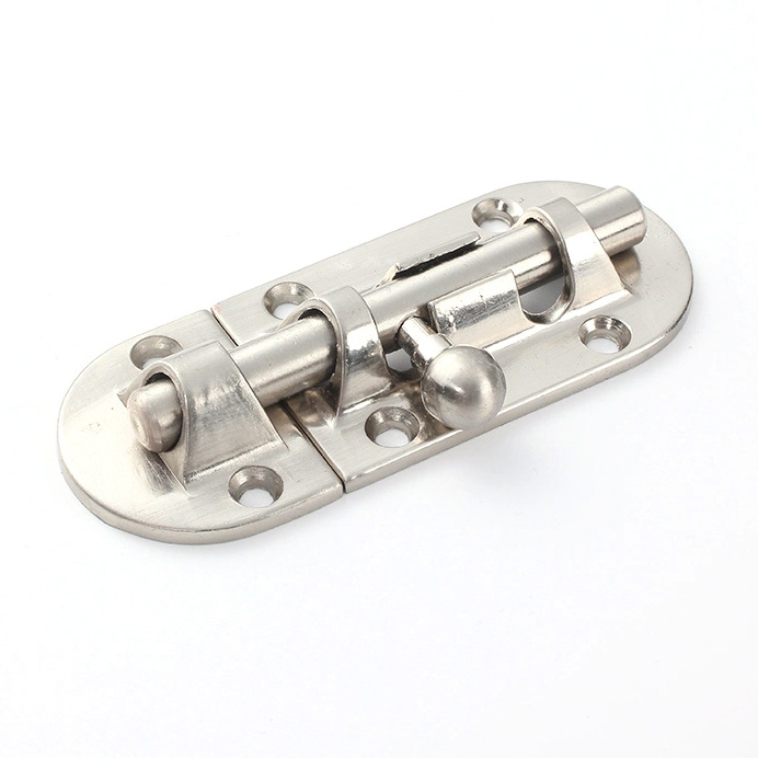 Stainless Steel Barrel Bolt Furniture Hardware Folding Door Hinges Gate Lock Bolt Latche