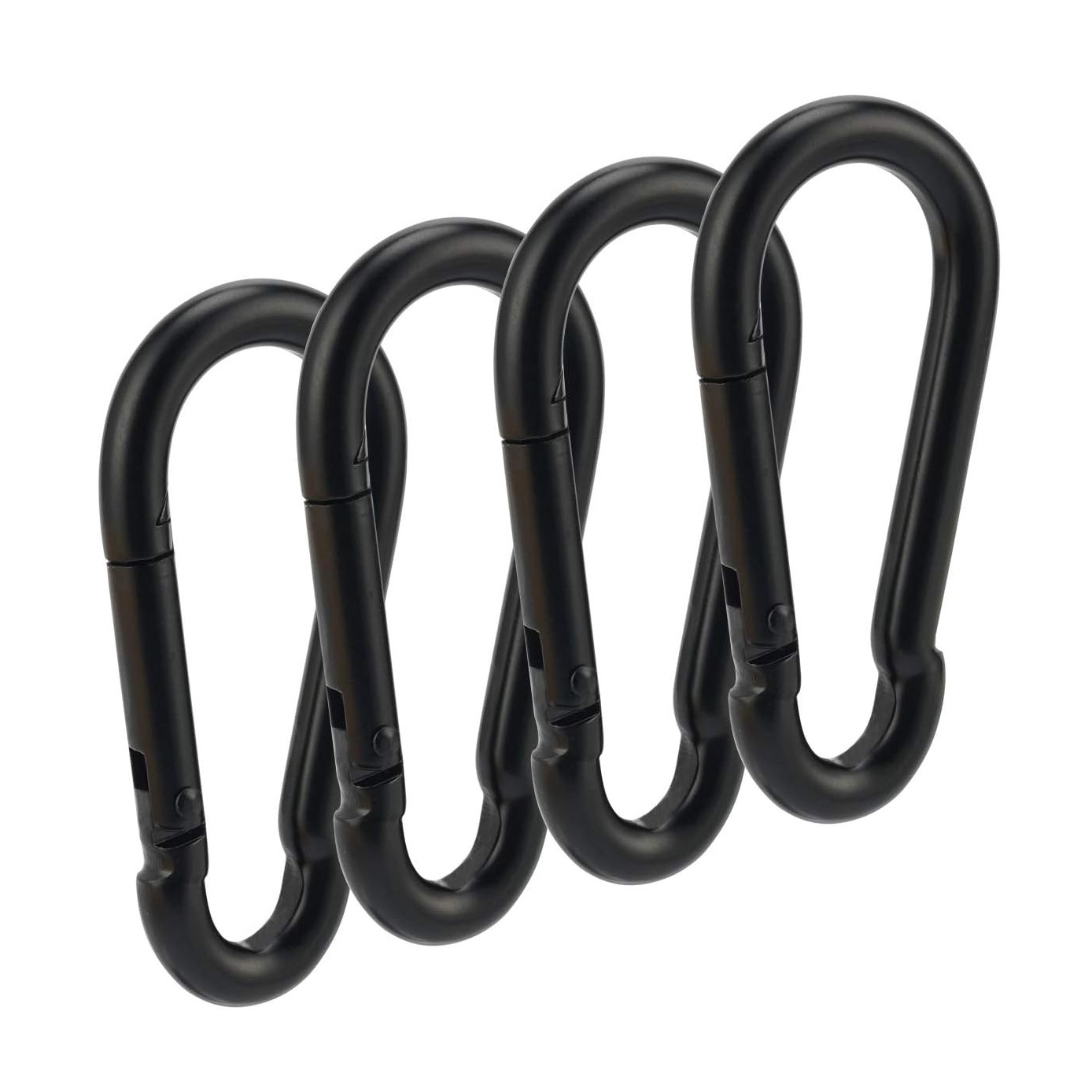 3 Inch Alloy Steel Black Spring Snap Hook Clip Link Buckle Heavy Duty Hammock Swing Hook