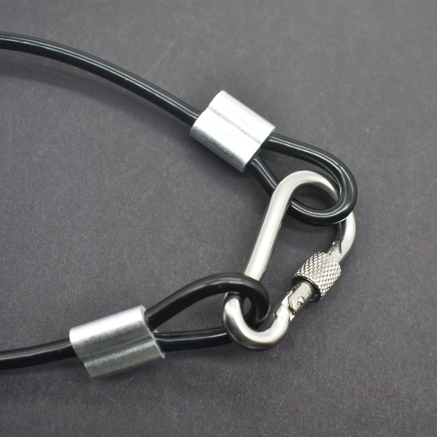 4mm Vinyl Coated Stainless Steel Cable with Loops Short Wire Rope Lanyard Lock Security Cable for Outdoor Gates