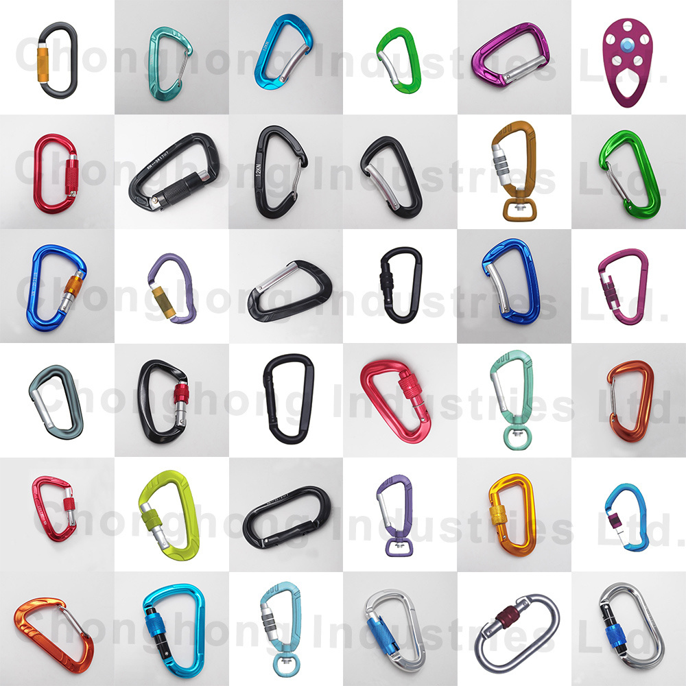 Heavy Duty Carabiner Clip Lightweight Caribeener Clips Aluminum Wiregate Caribeaners for Hammocks,Camping, Key Chains