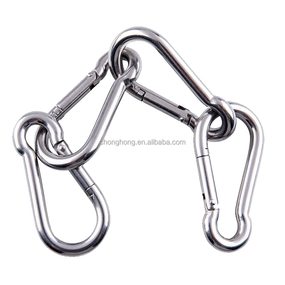 Heavy Duty Carabiners Carabiner Clips Large Stainless Steel Spring Snap Hook for Hammock, Lifting and Hanging