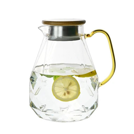 1500ml High Borosilicate Glass Artificially Blown Refrigerated Kettle Diamond Kettle