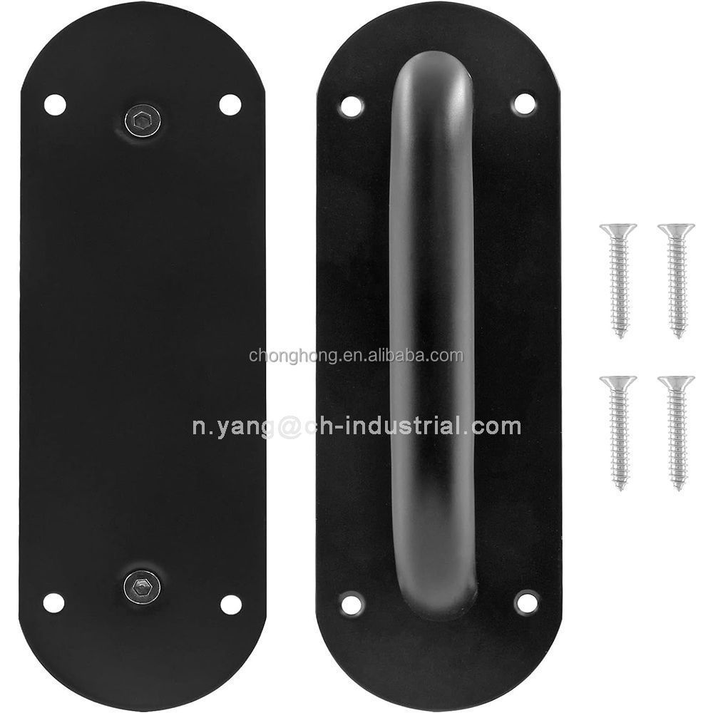 Matte Black Heavy Duty Barn Door Pull Handles Sliding Door Handle Pull Plate 7.8