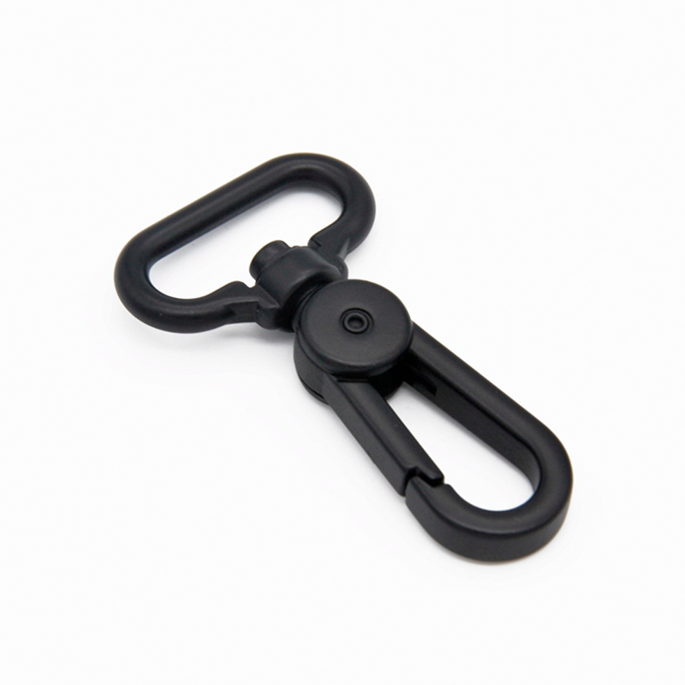 Snap Hook Bag hardware Matte Black 25mm Dog Keychain Metal Swivel Snap Hook