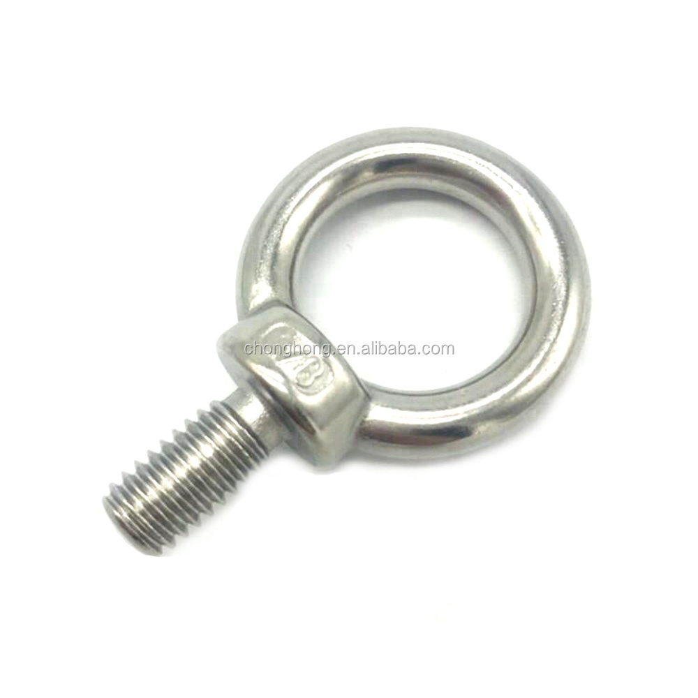 M6 M8 M10 M12 Eye Bolt JIS B 1168 Standard Stainless Steel Eye Bolt AISI304/316 High Polished Surface Lifting Bolt