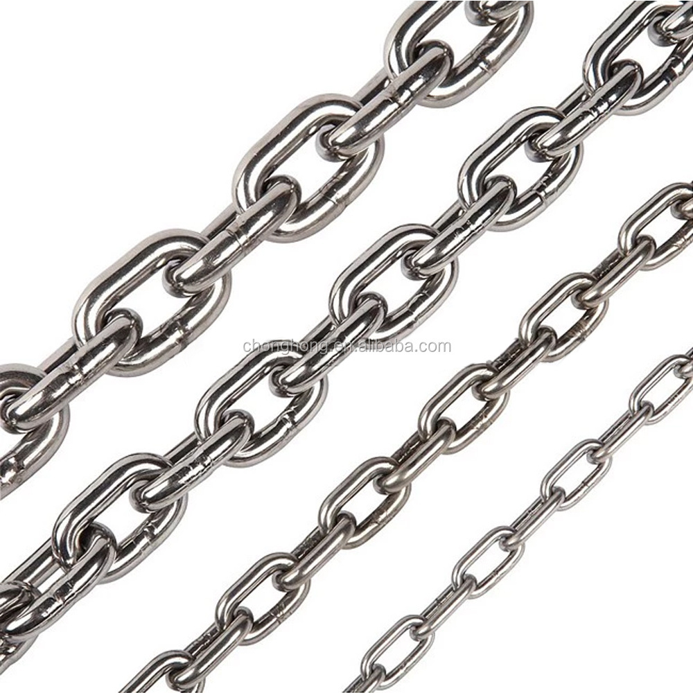 G30 DIN766 Short Link DIN763 Long link Medium ASTM80 NACM90 JIS Standard AISI316 AISI304 316 Stainless Steel Chain