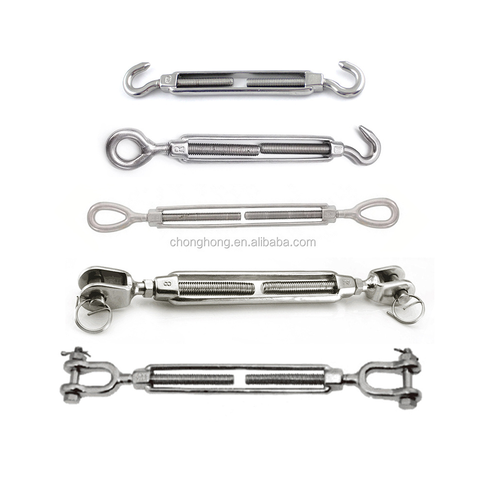 Open Body Turnbuckle Stainless Steel Made in AISI304/AISI316,Customization Standard or Nonstandard Wire Rope Turnbuckle