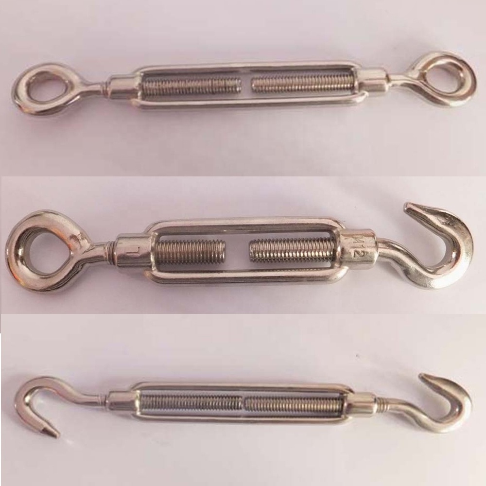 Open Body Turnbuckle Stainless Steel Made in AISI304/AISI316,Customization Standard or Nonstandard Wire Rope Turnbuckle